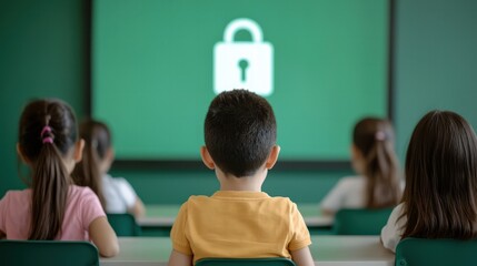 High School Class Engages in Learning About Encryption Basics Classroom Educational Activity Interactive Environment Student Perspective Technology Education