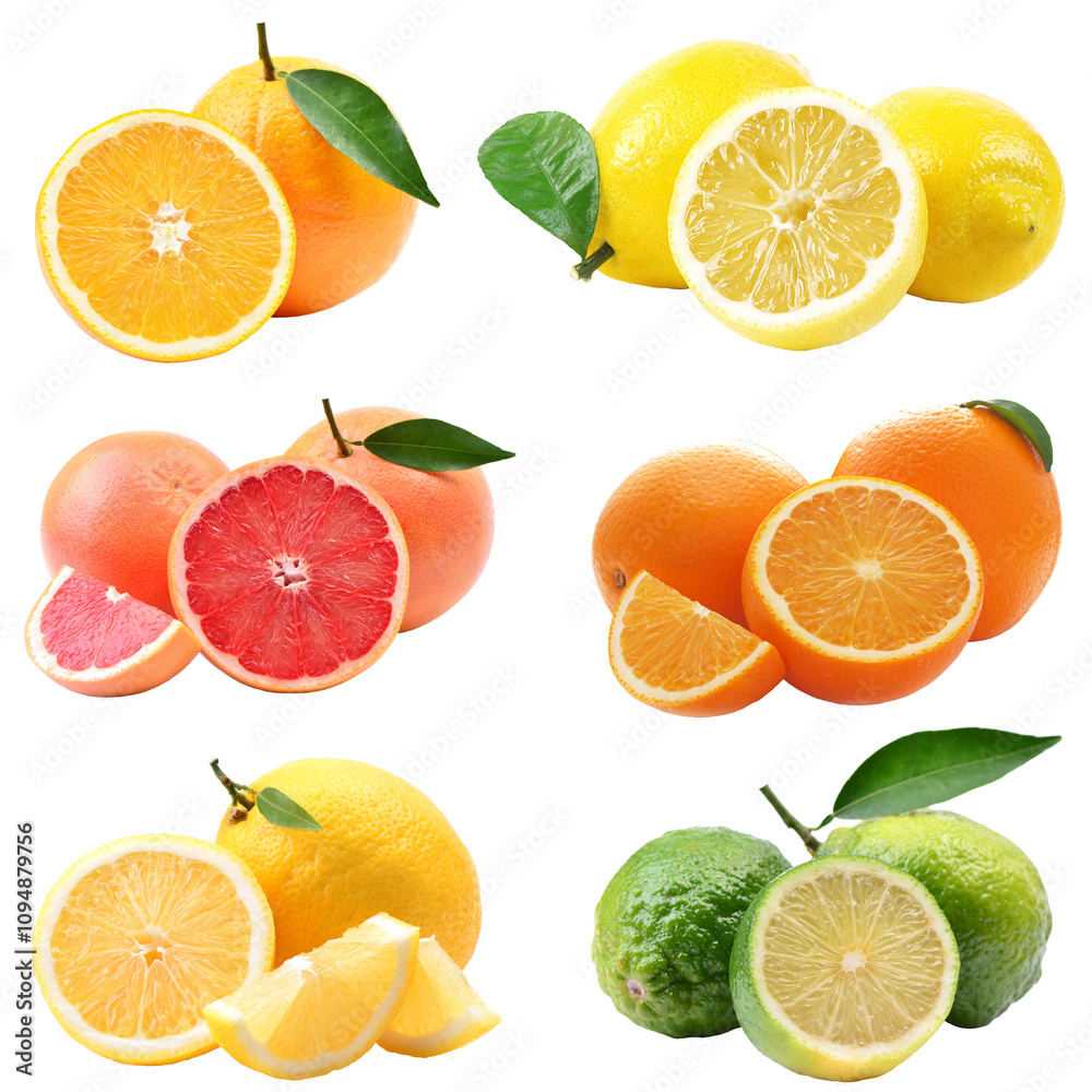 Poster Citrus fruit isolated