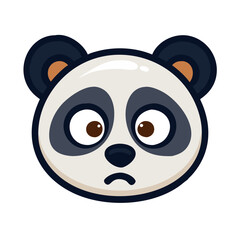 Sad panda face icon