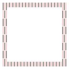 Frame of vertical multicolored stripes. Drawing for trendy design with basic shapes.