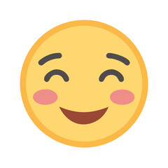 Smiling face emoji with rosy cheeks icon