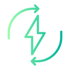 renewable energy gradient icon