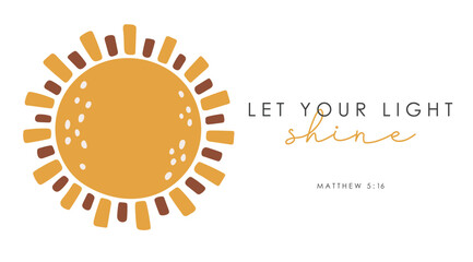 sun illustration vector, kids vector, baby design, sunshine poster, kids bible verse art	