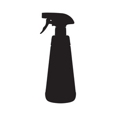 Refillable Spray Bottle for Cleaning Silhouette Vector Illustration
