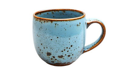 Blue and Brown Speckled Ceramic Mug