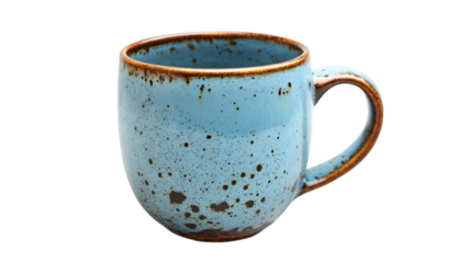 Blue and Brown Speckled Ceramic Mug