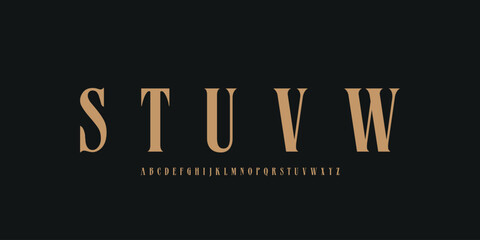 Obraz premium Alphabet Font Collection Classic and Modern Lettering Elegant Minimalist 