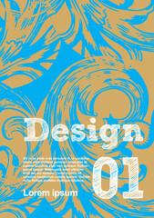 Project cover vintage eclectic design in vector EPS