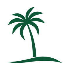 palm tree logo icon vector art illustration. © fazlay907