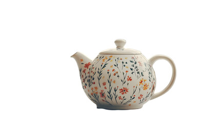Floral Pattern Teapot Illustration