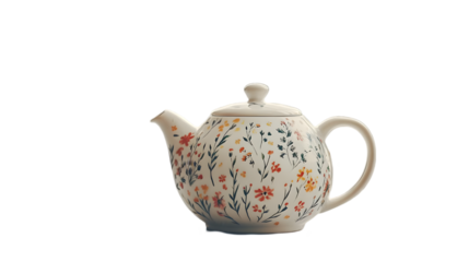 Floral Pattern Teapot Illustration