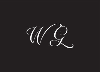 WG letter logo and initial logo design