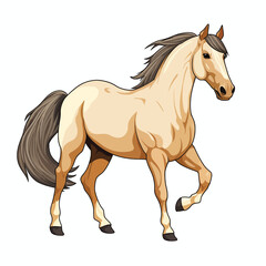 Obraz premium Running Herd of Horses Vector Illustration
