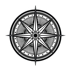 compass vintage engraving style vector illustration