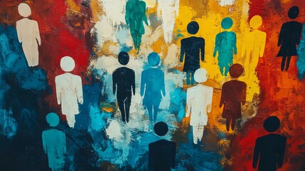 Human rights with social icon