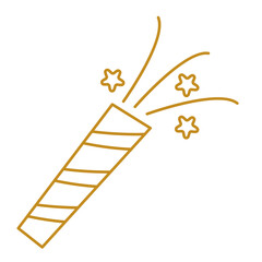 Illustration of Convetti Popper Outline