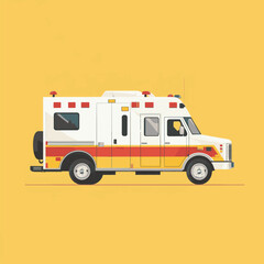 ambulance car vector mock-up.