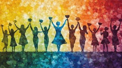 Human rights with social icon