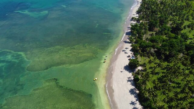 Aerial view of a paradisiac island