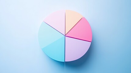 Obraz premium Circular business chart with soft pastel tones, [color chart], [depicting inclusive and adaptive marketing strategy]