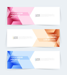 Geometric banner design with Vector presentation template.