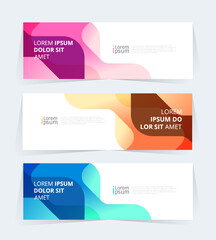 Geometric banner design with Vector presentation template.