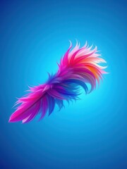 Obraz premium Abstract heart silhouette made of colorful feathers, feathers, pattern, artistic, Abstract, art