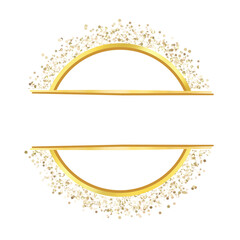 Gold frame with glitter