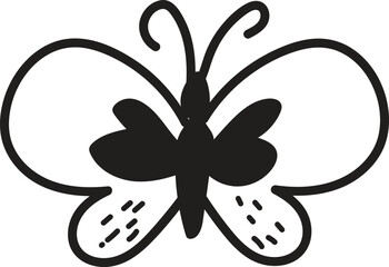 black and white butterfly