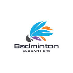 Badminton sports logo design, league matches, badminton sports tournaments.