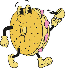 cookie with tea vector