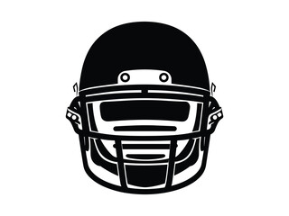 Fototapeta premium American Football Helmet Vector Silhouettes