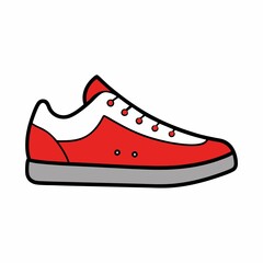 red shoes isolated on white background