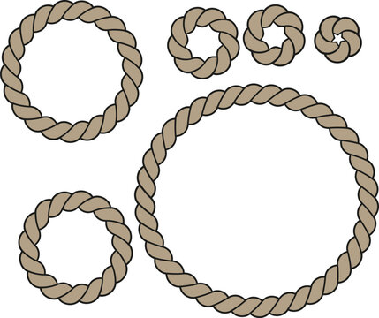 a simple frame made of rough rope made in the form of a circle