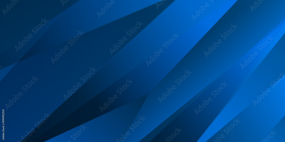 Aufkleber Blue polygonal abstract background. Blue abstract background with triangle shape overlapping and diagonal line. Minimal clean modern graphic design banner pattern presentation background, Vector.