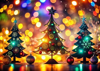 Captivating Silhouette Photography of Christmas Line Drawings Featuring Trees, Ornaments, and Holiday Scenes for Festive Celebrations and Seasonal Decor Inspiration