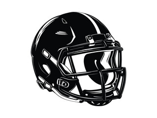 Fototapeta premium American Football Helmet Vector Silhouettes