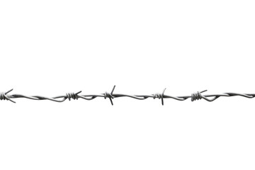 barbed wire isolated on white