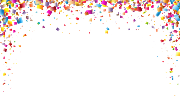 confetti on transparent background