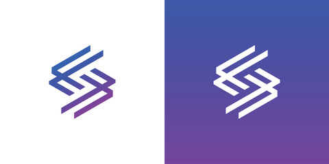 Letter S L F  logo for technology, internet, web vector illustration