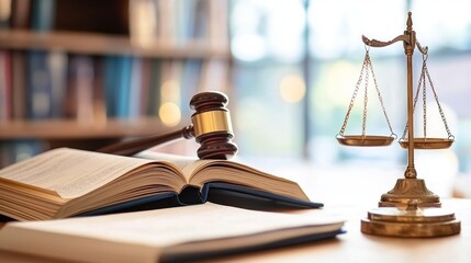 A lawyer explaining copyright law to a client, with legal documents and books about intellectual property on the table
