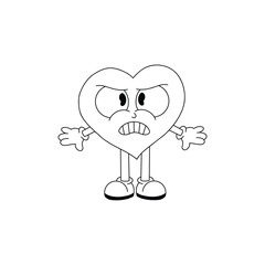 love afraid character vector lineart