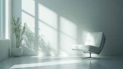 Minimalist living space with natural light indoor decor calm ambiance