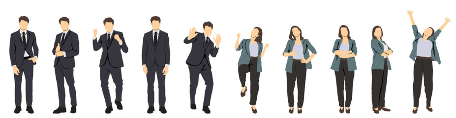 set of a business person