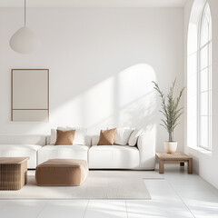 Stylish living room interior design modern apartment photo bright space minimalist viewpoint comfort and elegance