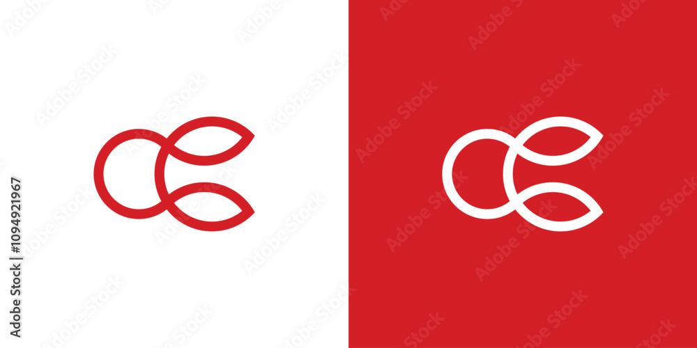 Fototapete c logo abstract circle, simple c logo, simple mono line