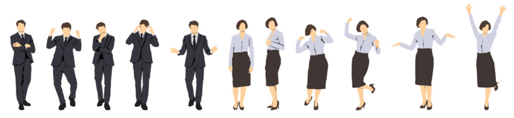 Fototapeta premium business people set collection