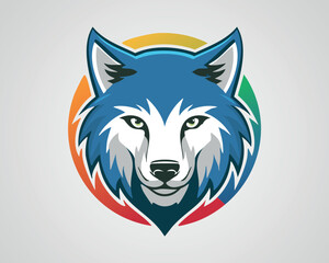 Majestic Wolf Head Logo Illustration