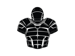 Football Shoulder Pads Silhouette Art