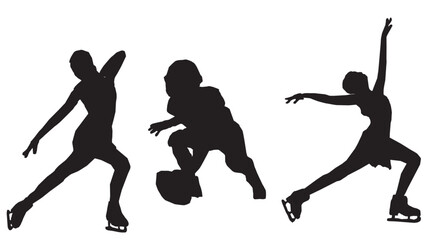 silhouette of people  sports full isolated...